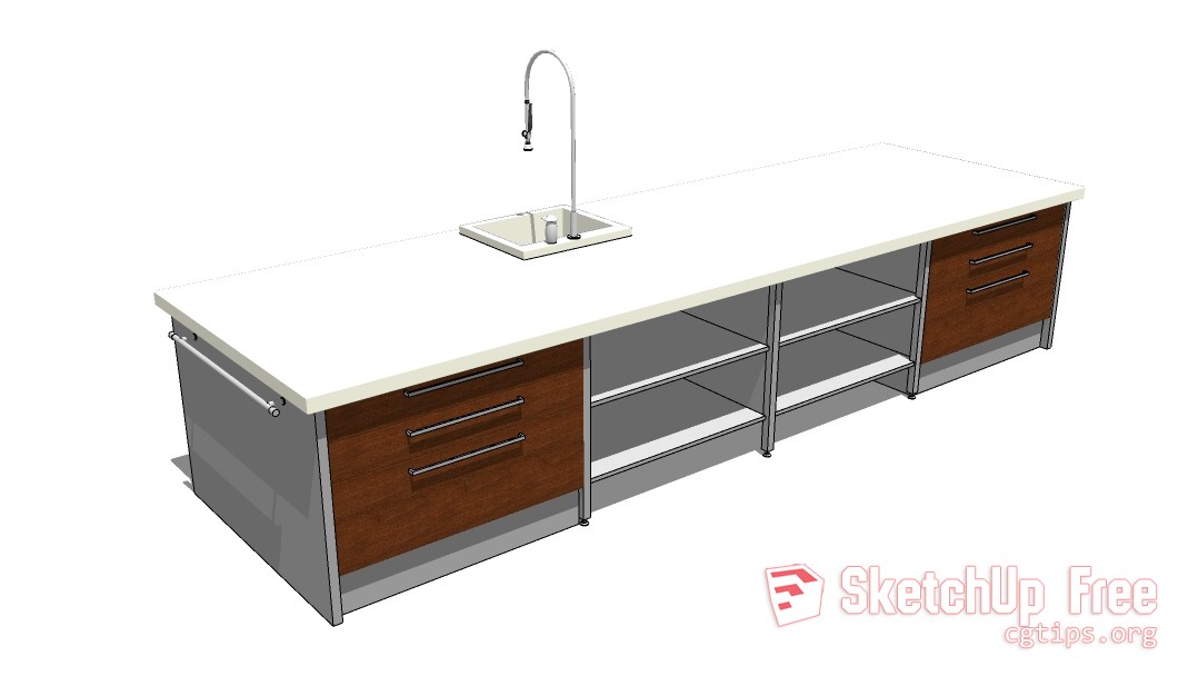sketchup compact kitchen appliances