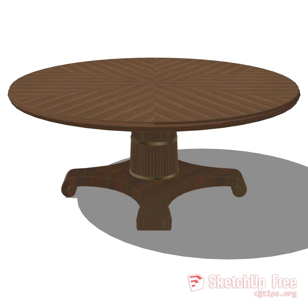 810 Round Table Sketchup Model Free Download