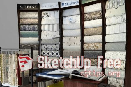 1560 Store Wallpaper and Fabrics Sketchup Model Free Download