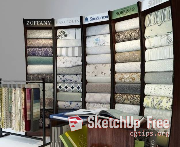 1560 Store Wallpaper and Fabrics Sketchup Model Free Download - Sketchup  Models For Free Download