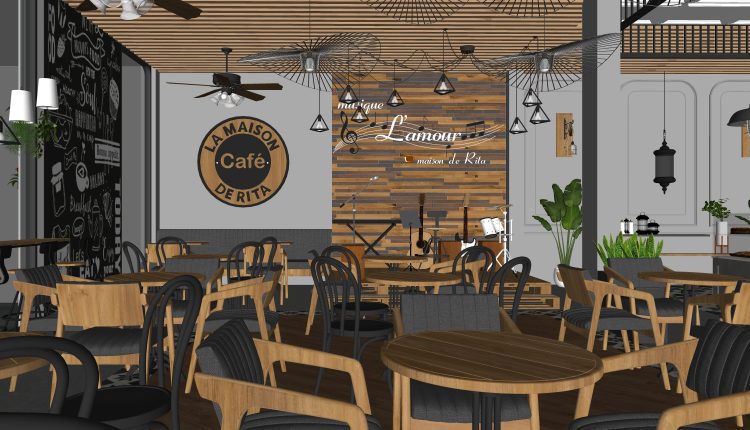 2748 Interior Coffee Scene Sketchup Model By Gu Architects Free Download 2