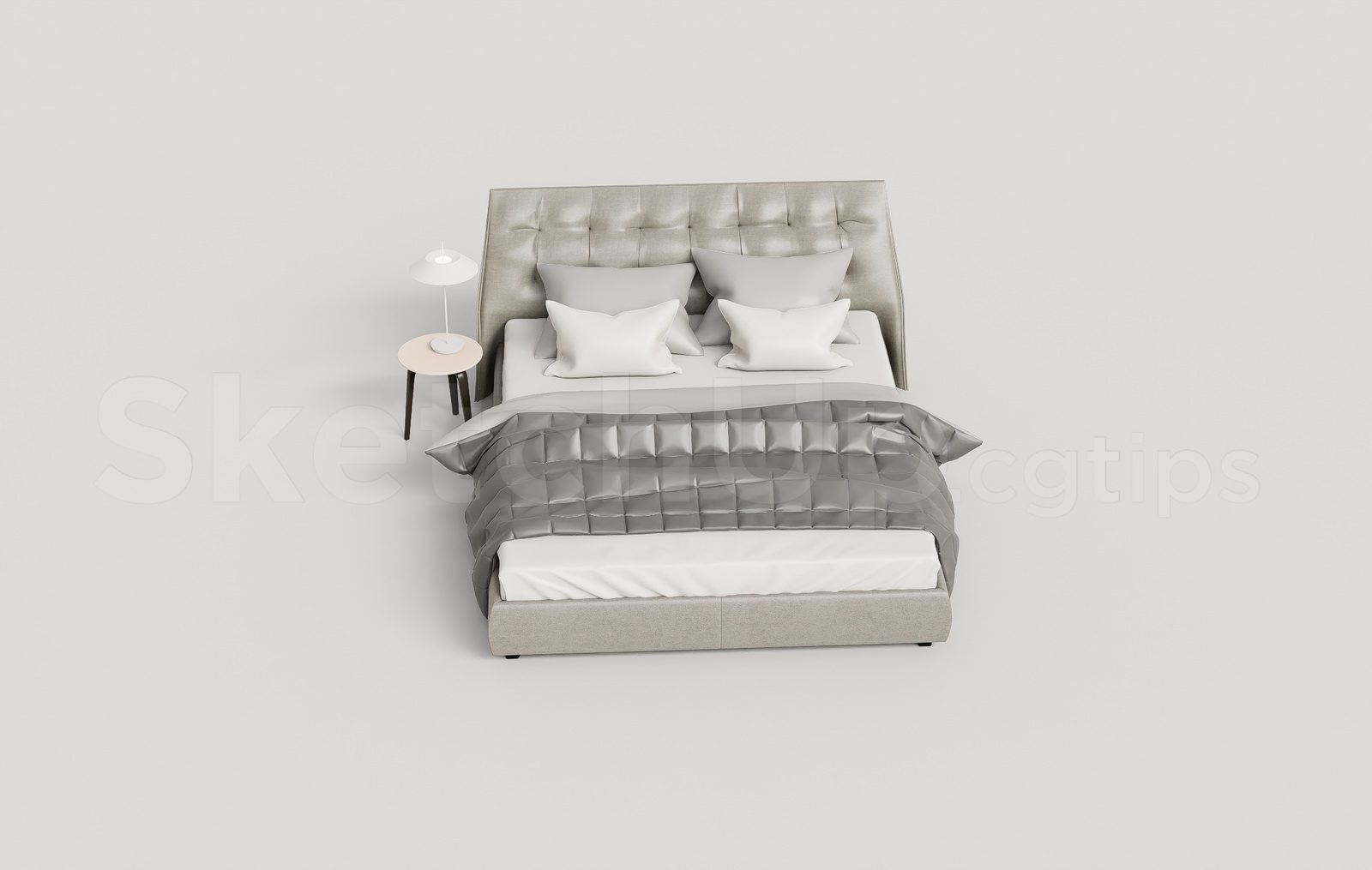 2926 Bed Sketchup Model Free Download (1)