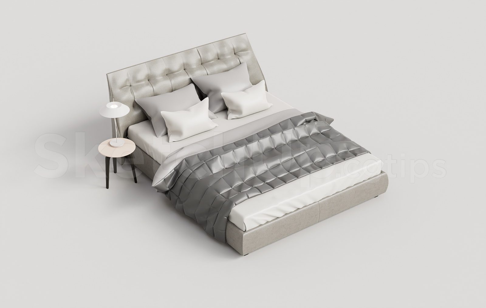 2926 Bed Sketchup Model Free Download (2)