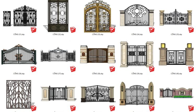 6080 Gates Sketchup Model Free Download by Cuong Covua