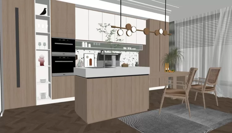 6119 Interior Scene Sketchup Model Free Download (1)