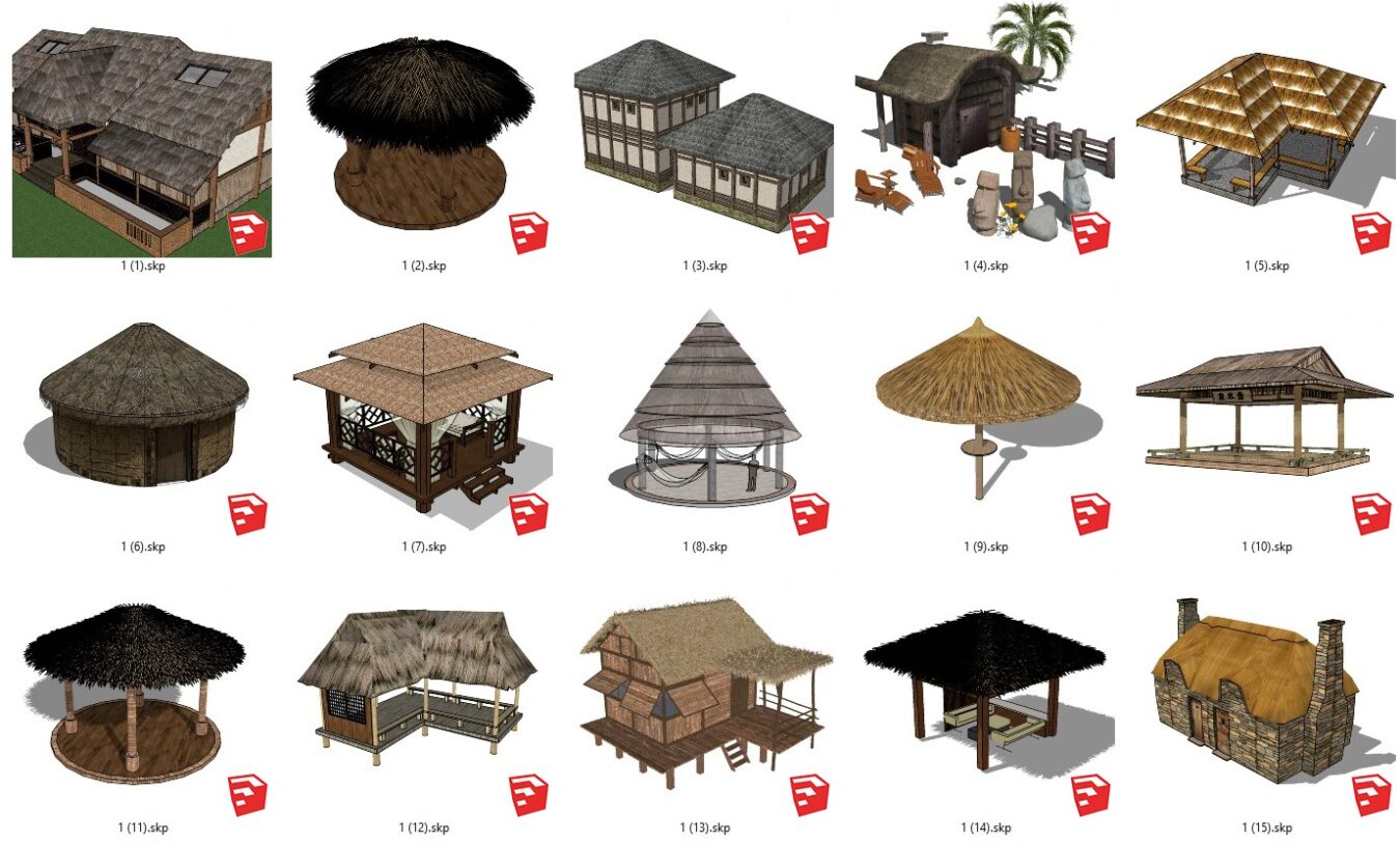 6239 Free Sketchup Chòi Nghỉ Mái Tranh Rest hut Models Download 6239 Free Sketchup Chòi Nghỉ Mái Tranh Rest hut Models Download