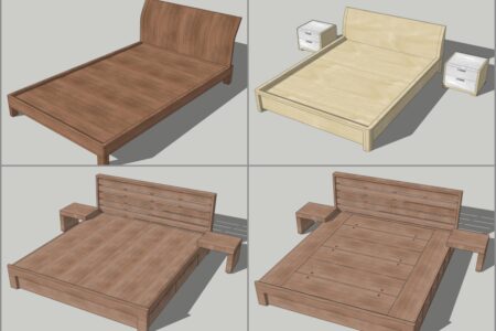 5472 Bed Sketchup Model Free, How To Build A Wooden Full Bed Frame In Sketchup