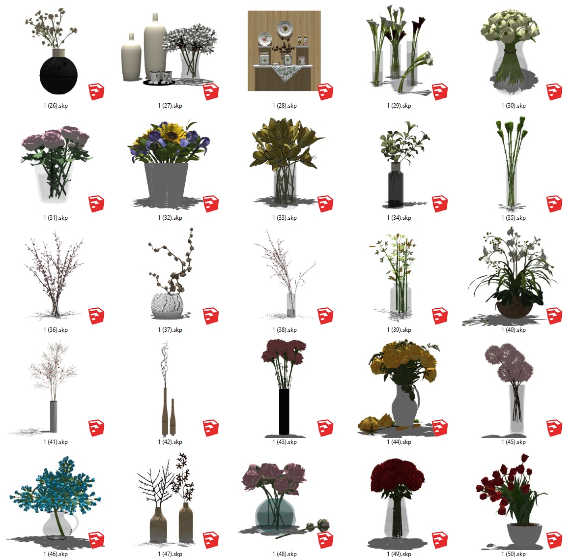 6437. Download Free Sketchup Flower vase Models