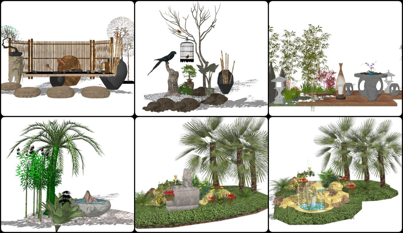 6452. Free Sketchup Garden Landscape Models Download Sketchup Models