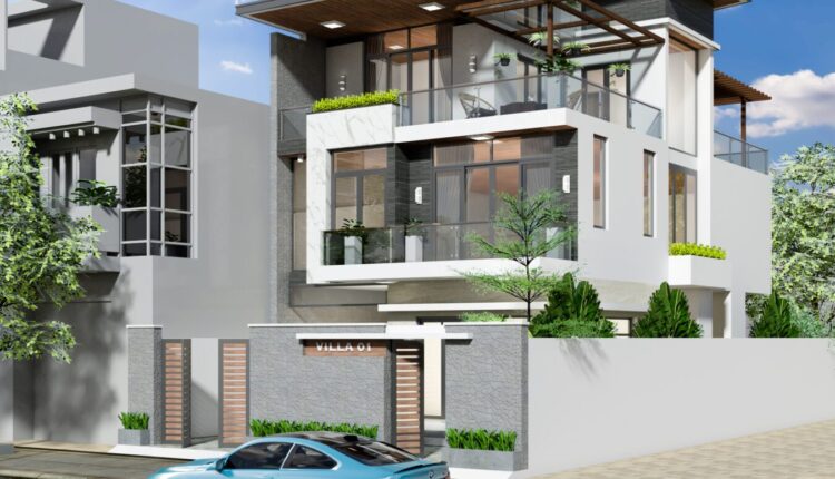 7018. Free Sketchup Villa Exterior Model Download - Sketchup Models For ...