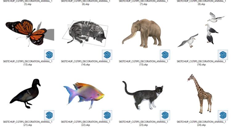 7516. Free Sketchup Animal Model Download (2) - Sketchup Models For Free  Download