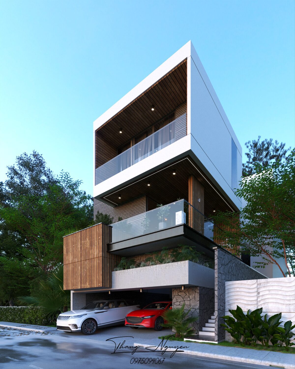10509. Sketchup House Exterior Model Download by Truong Hoai