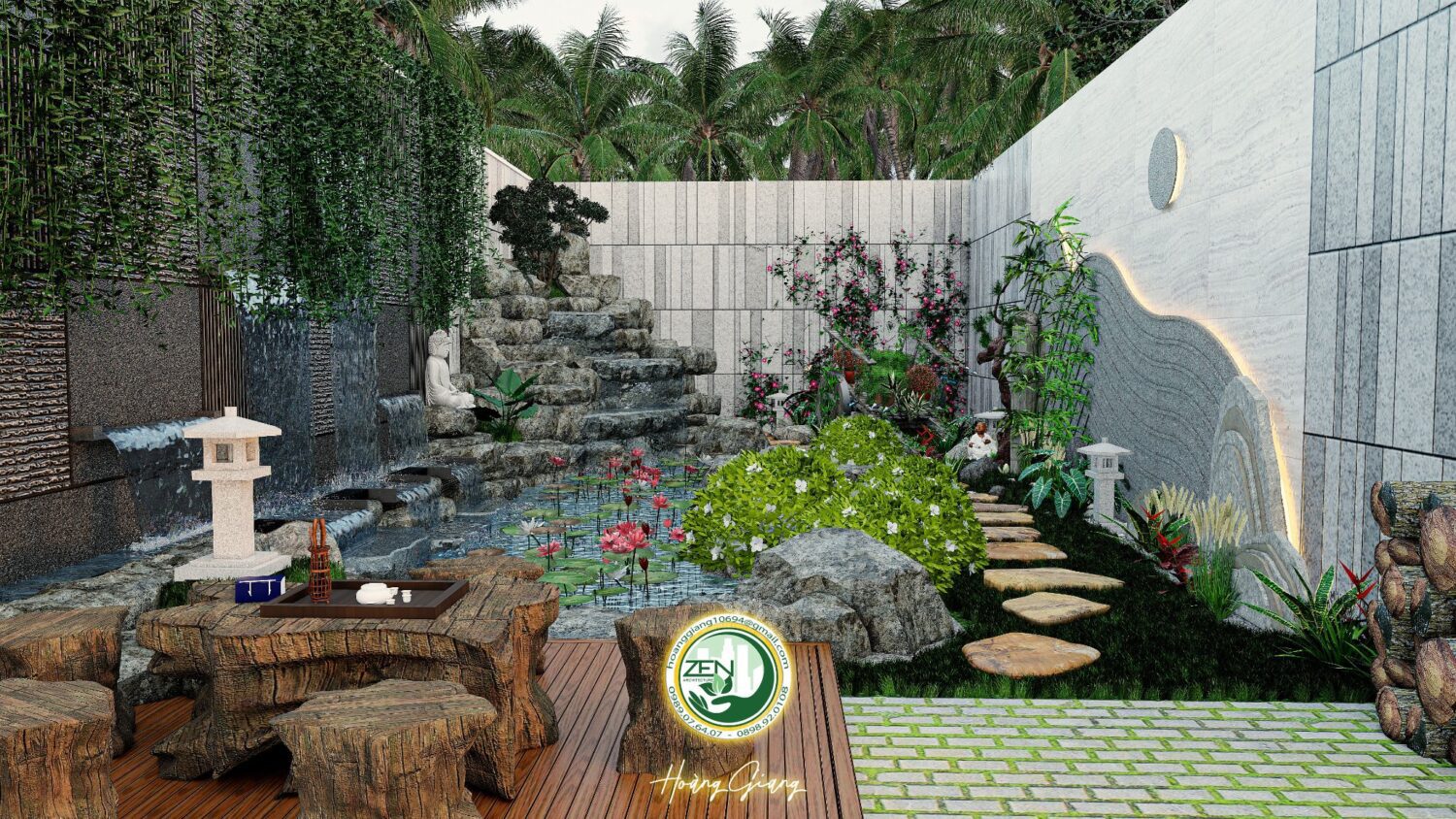 7632. Sketchup Garden Model Exterior For Free Download by Hoang Giang