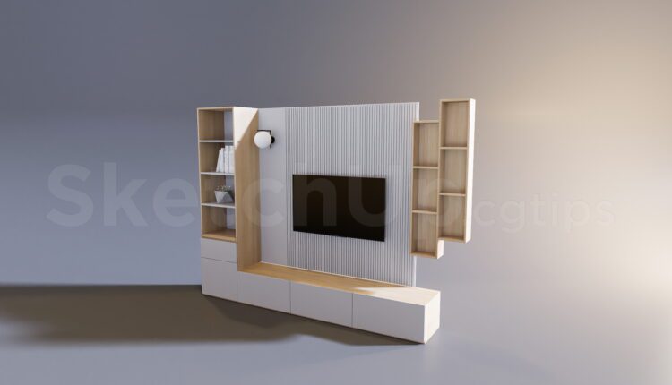 7897. Free Sketchup TV Cabinet Model Download - Sketchup Models For ...