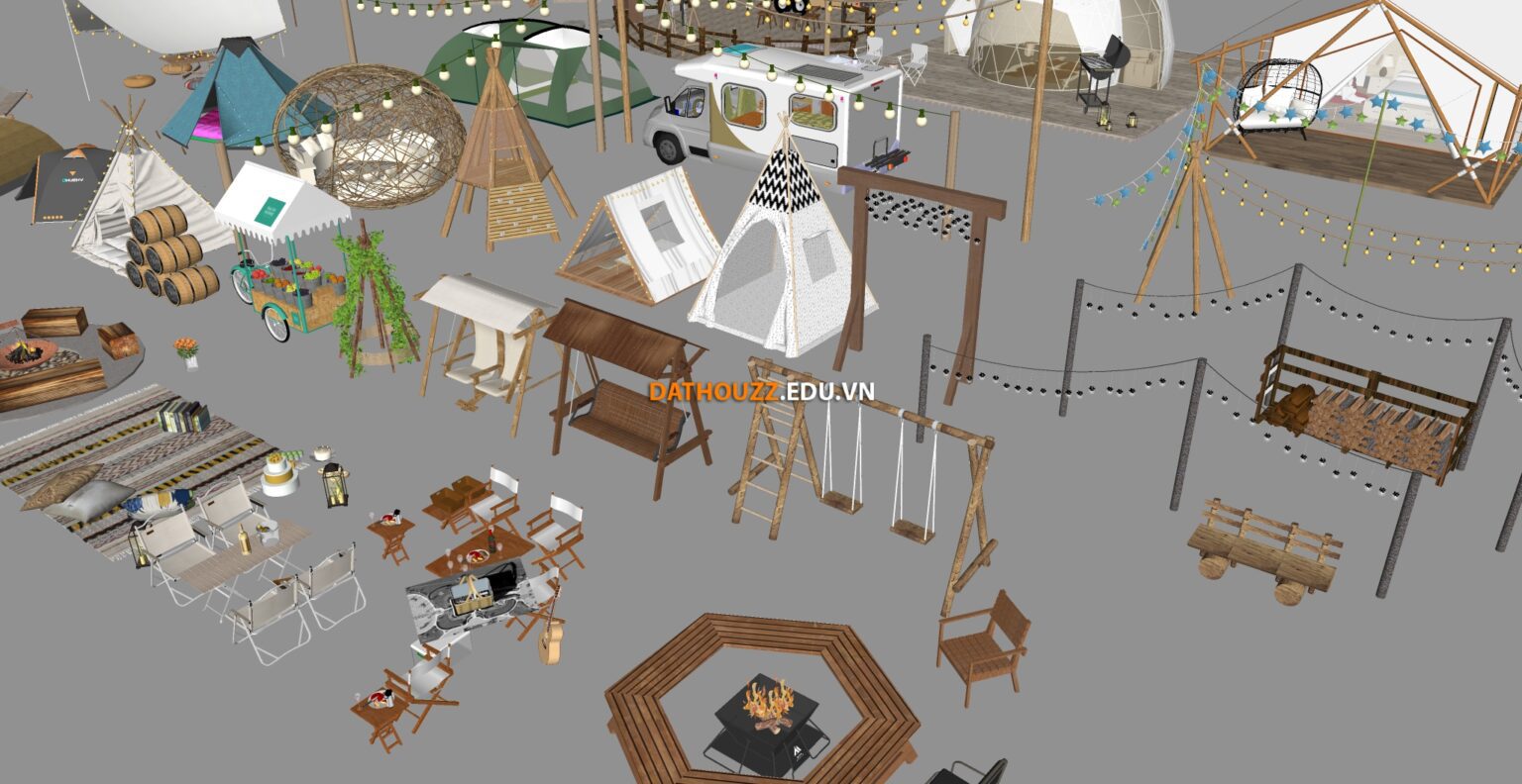 6572. Free Sketchup Camping Models Download