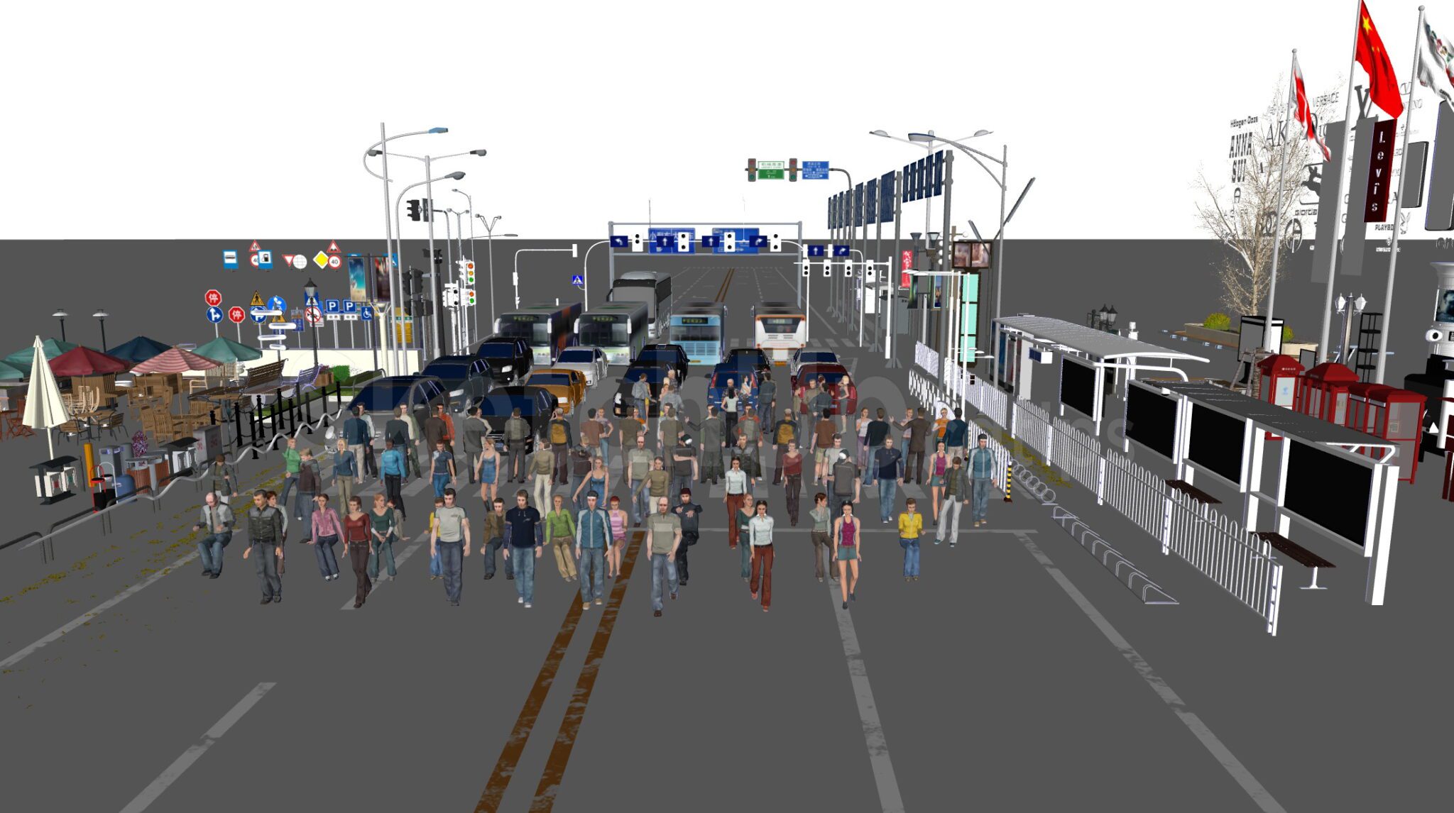 6589. Free Sketchup City 3D Models Download