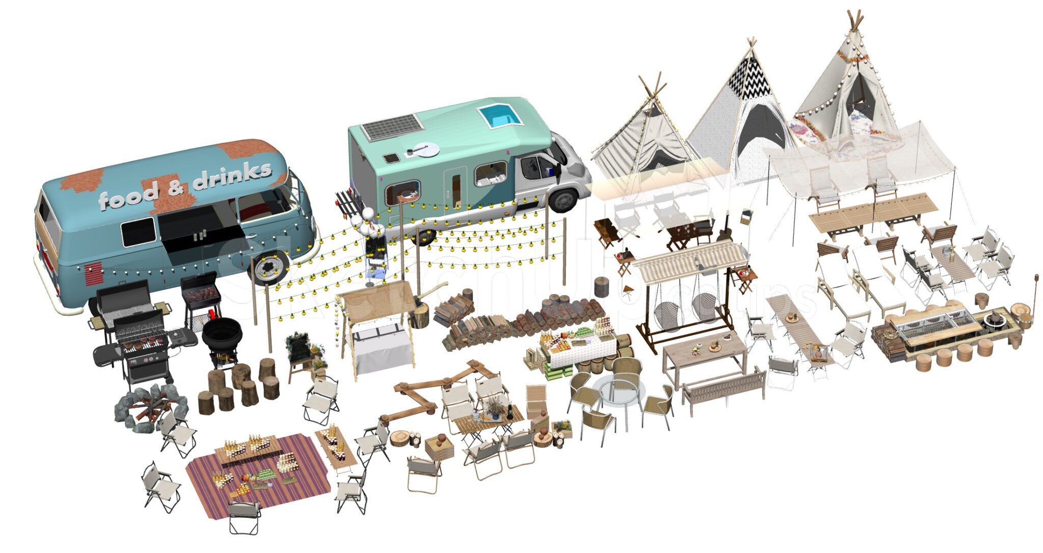 6621. Free Sketchup Camping Models Download