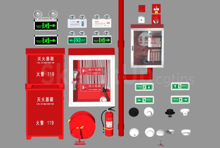 Firefifgting Model Rvt 6663. Free Sketchup Fire Fighting Collection Models Download