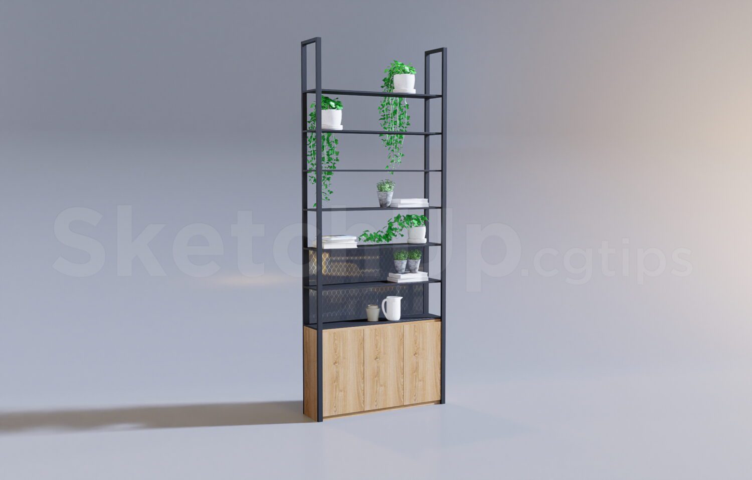 8945-free-sketchup-decorative-shelves-model-download