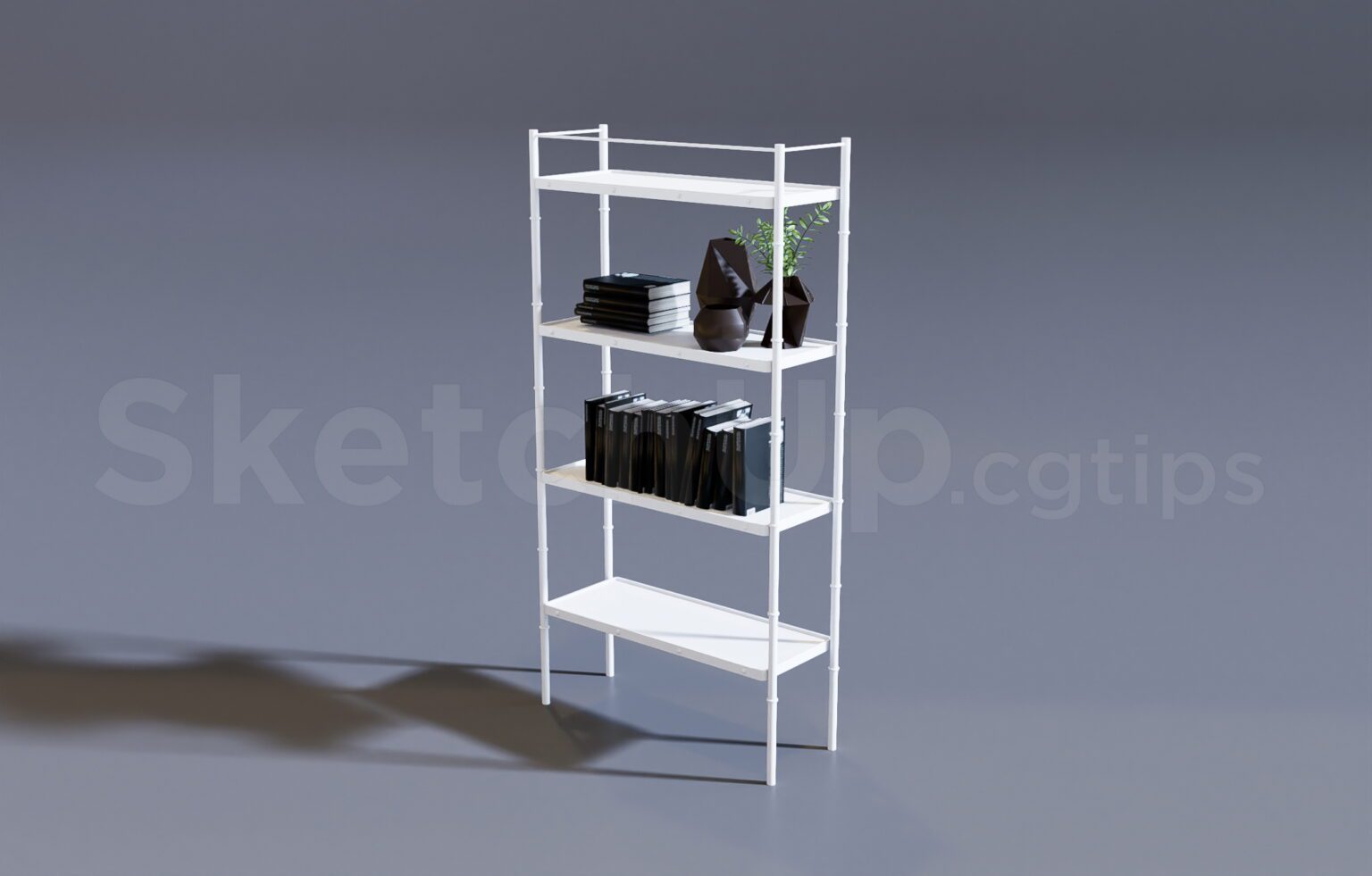 Editable Shelf 9100. Free Sketchup Decorative Shelves Model Download