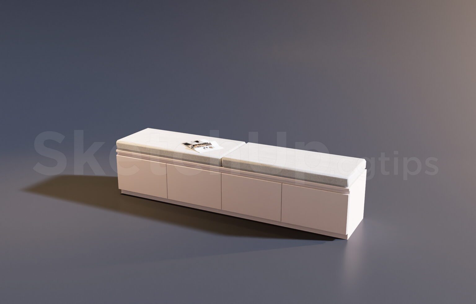9338. Free Sketchup Bench Model Download