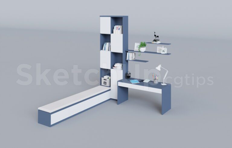 9633. Free Sketchup Desk Model Download