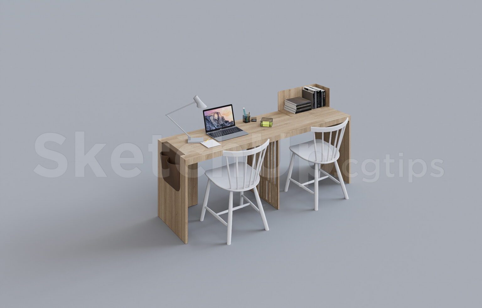 9788. Free Sketchup Desk Model Download