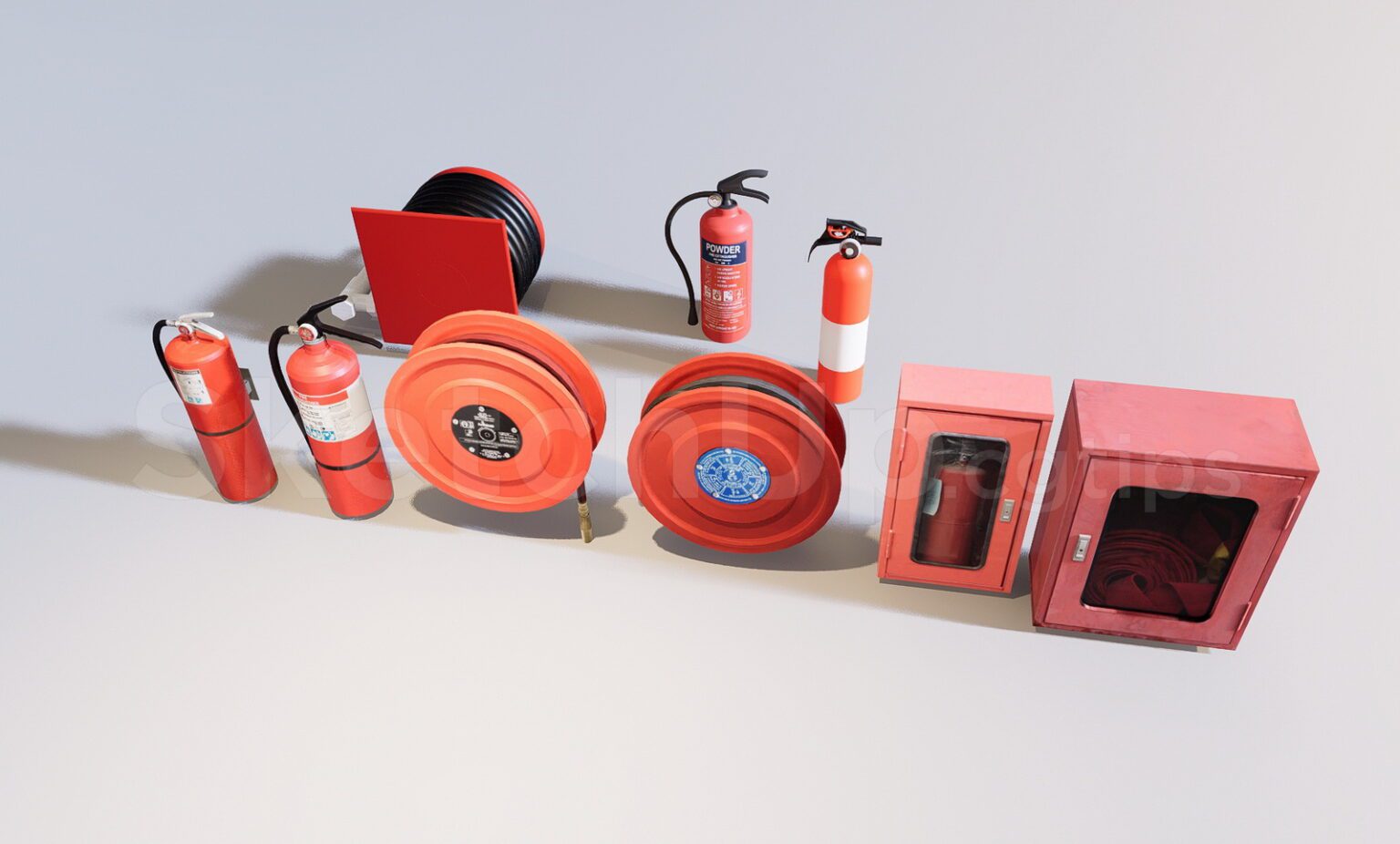 Firefifgting Model Rvt 6926. Free Sketchup Fire Fighting Collection Models Download