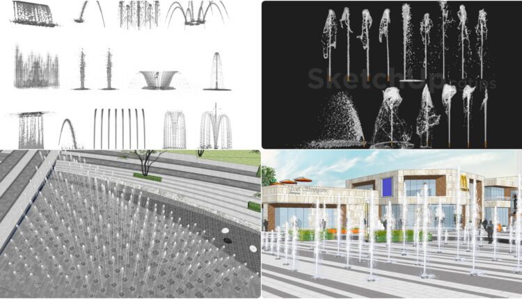 11023. Free Sketchup Water Fountain Nozzles Models Download