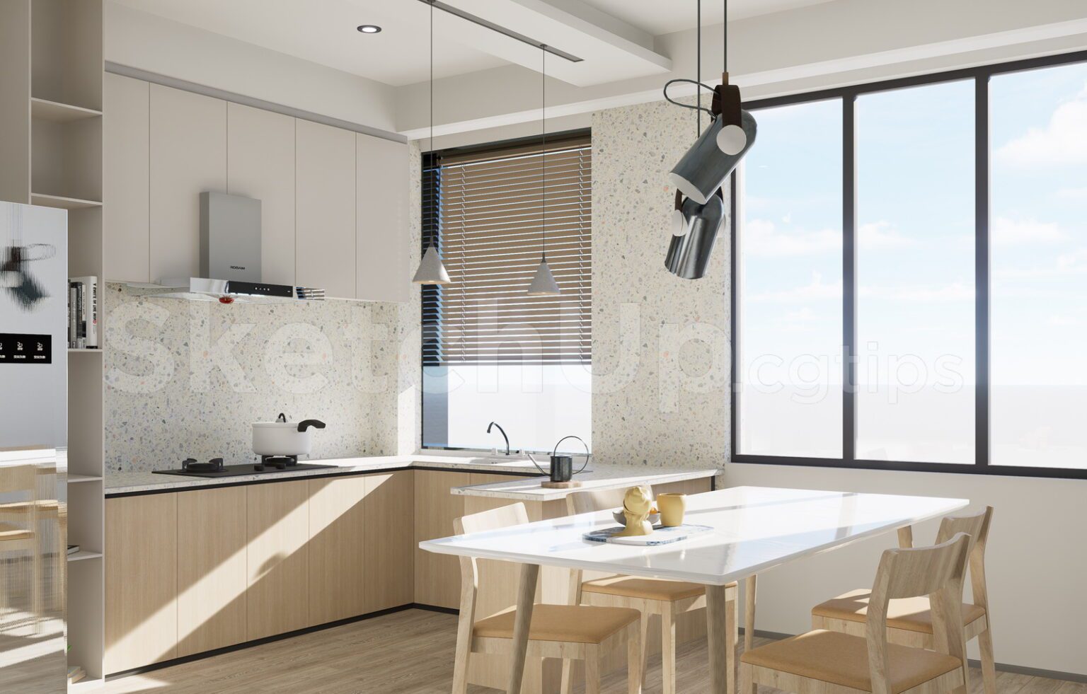 6963. Free Sketchup Kitchen Interior Model Download