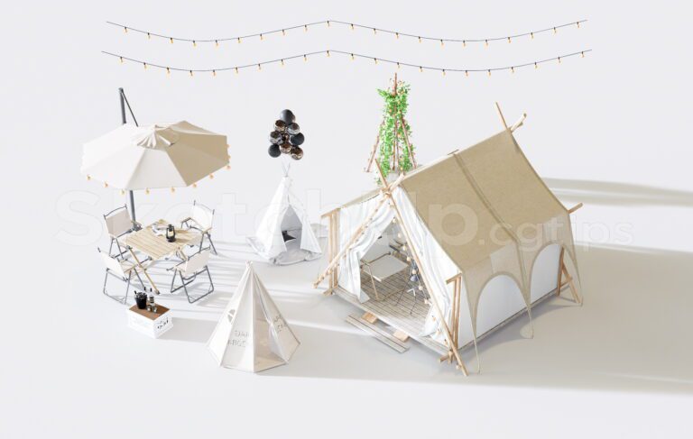 11189. Free Sketchup Camping Models Download