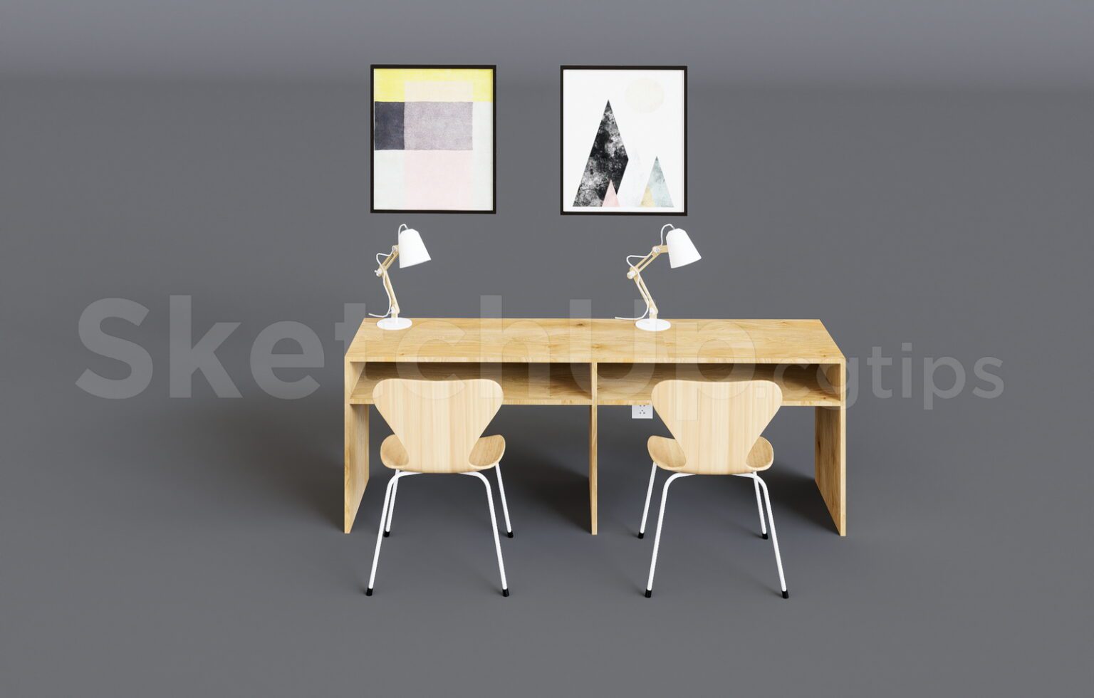 12205. Free Sketchup Desk Model Download