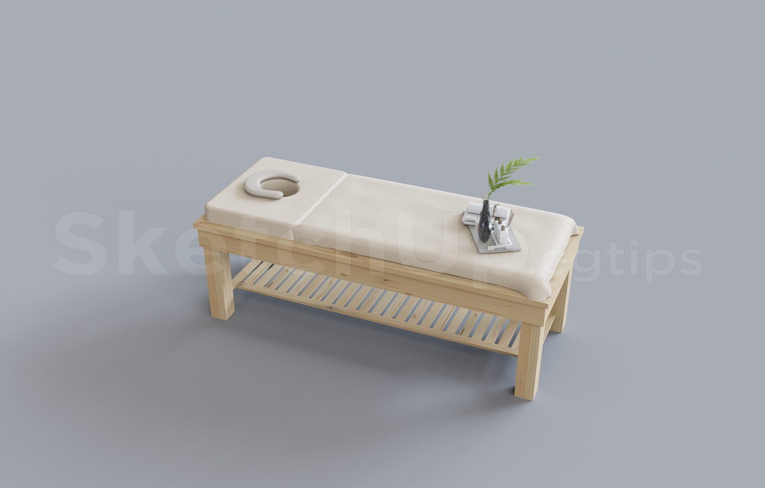 12425. Free Sketchup Spa Bed Model Download