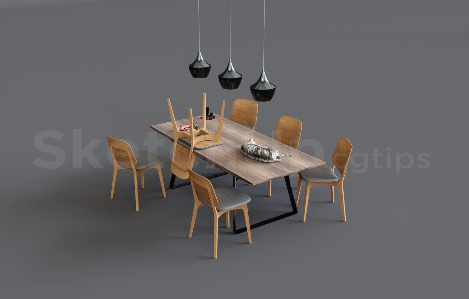 13423 Free Sketchup Dining Table Model Download 7919