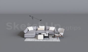 Sofa SketchUp 3D models for download, files in skp with low poly