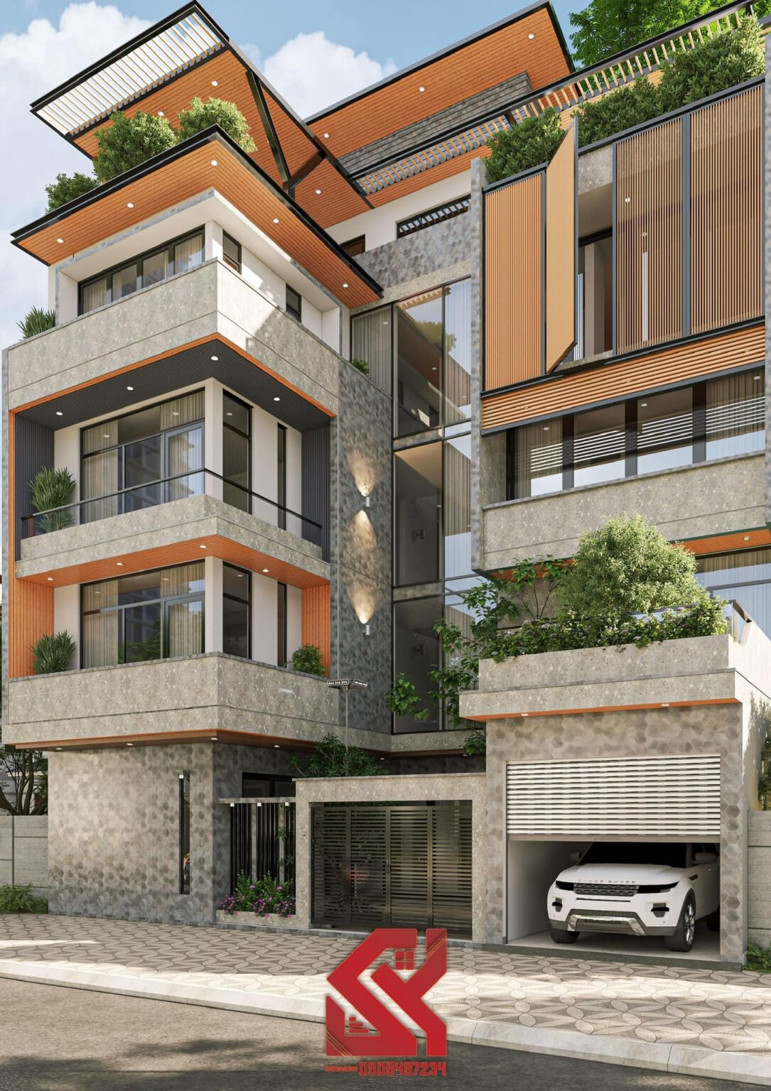 14168. Sketchup Villa Exterior Model Download by Snow-King DB