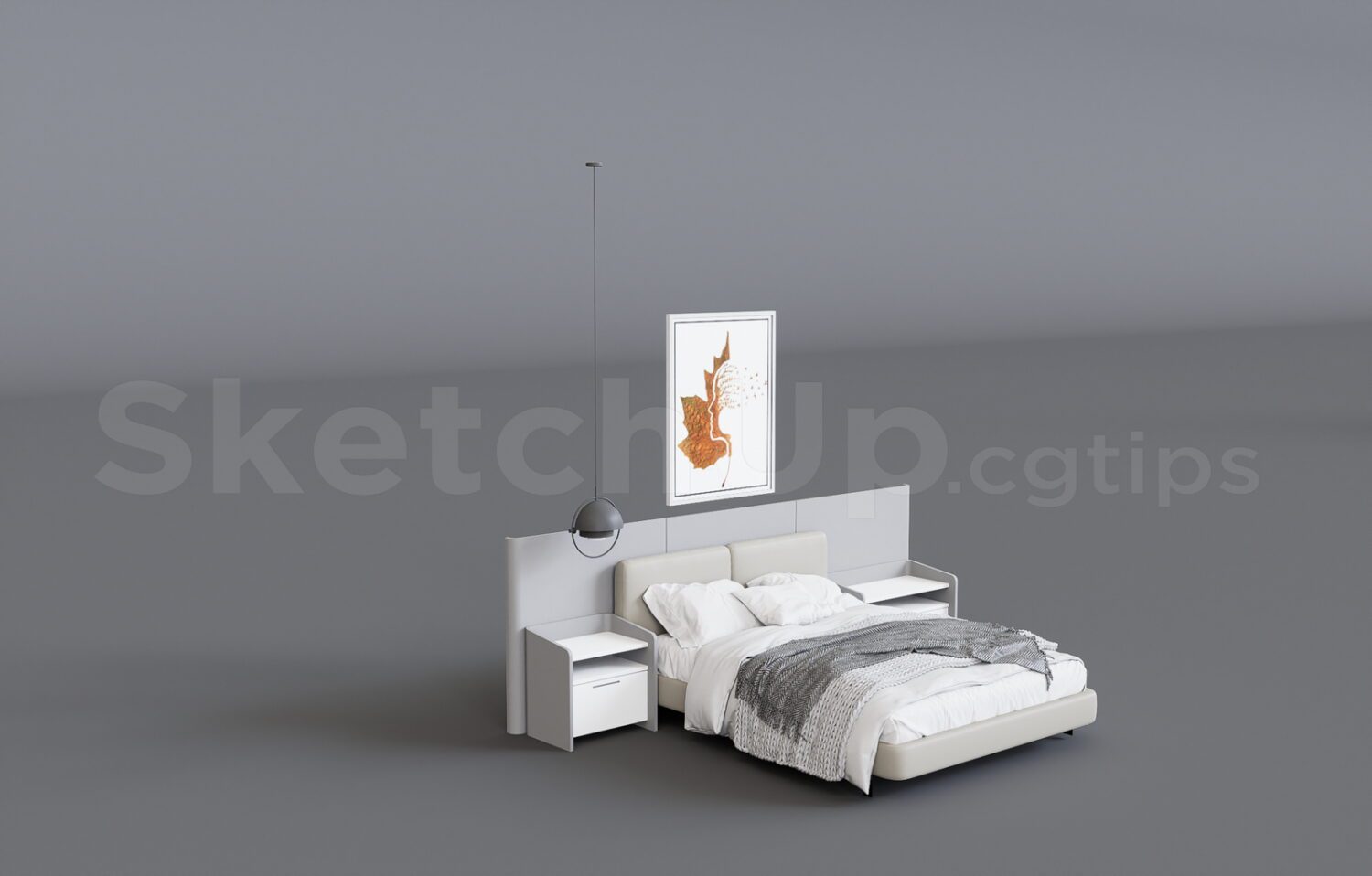 14175. Free Sketchup Bed Model Download - Sketchup Models For Free Download