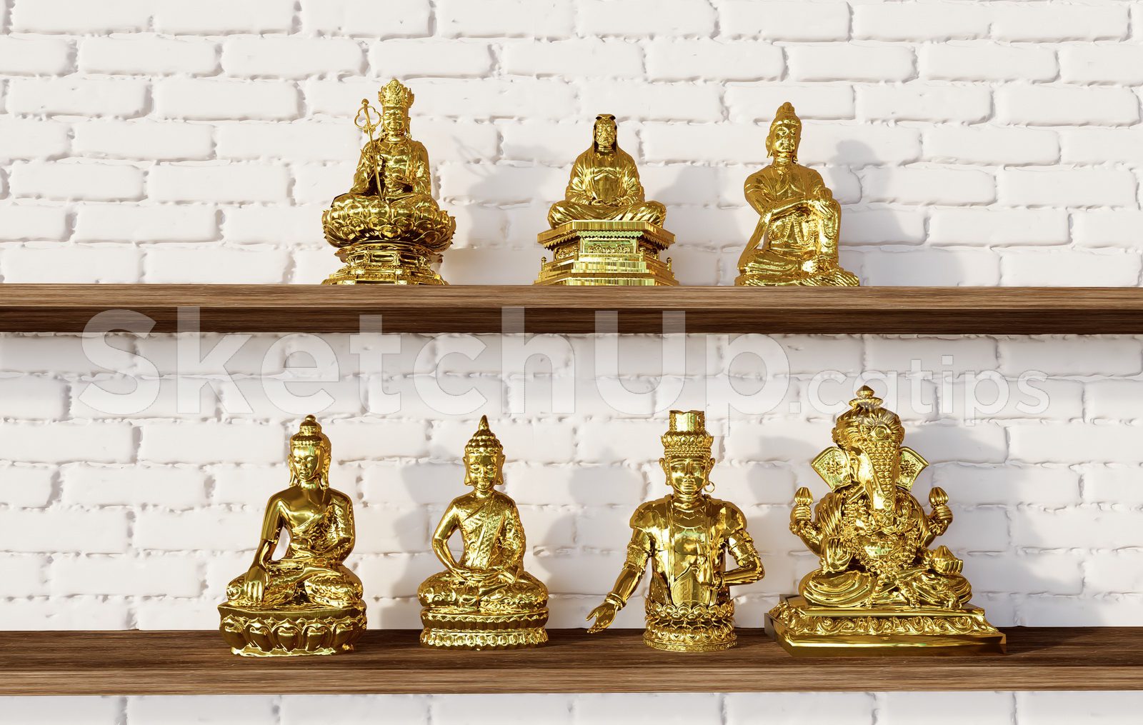 11381. Free download of 3D SketchUp models of Buddha statues - Sketchup ...