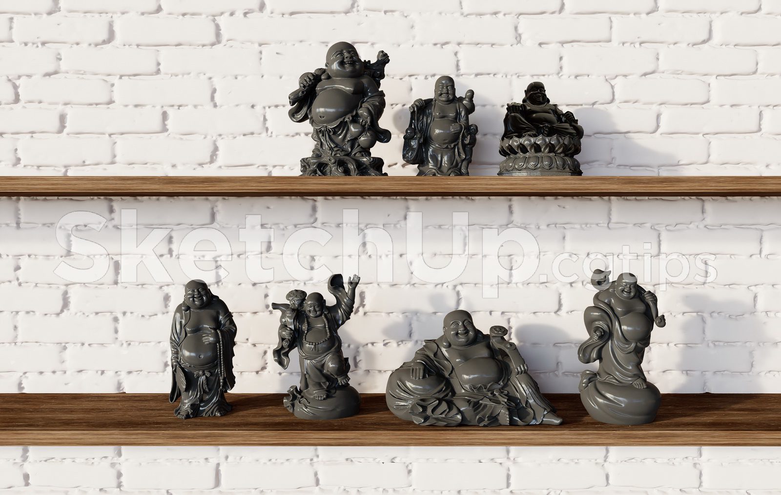 11384. Free download of 3D SketchUp models of Buddha statues