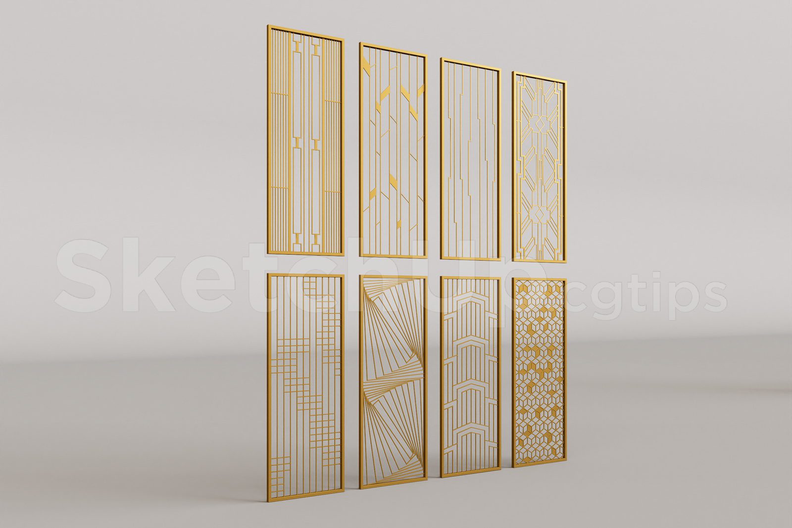 11386. Free Sketchup CNC Wall Model Download