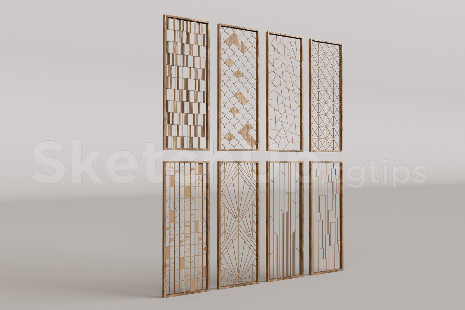 11389. Free Sketchup CNC Wall Model Download