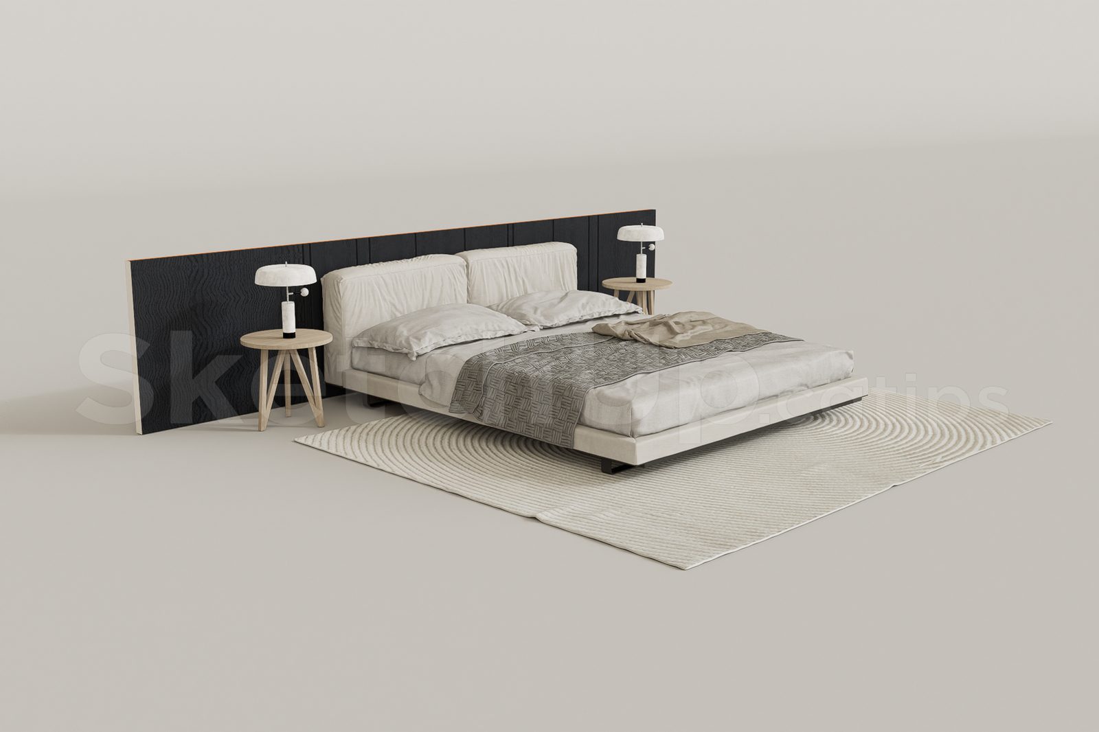 14452. Free Sketchup Bed Model Download