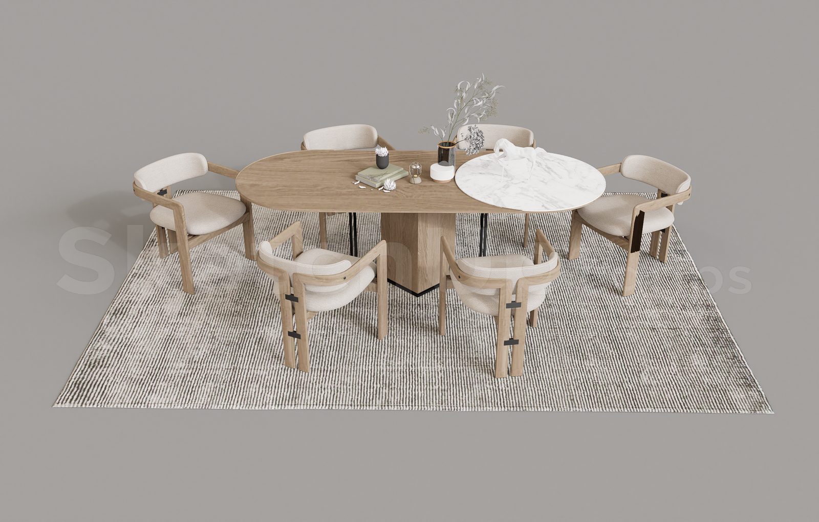 14599. Free Sketchup Dining Table Model Download - Sketchup Models For ...