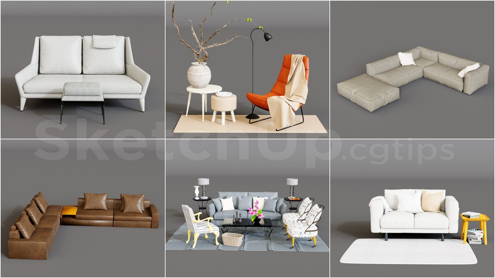 14631. Free Sketchup Sofa Model Download - Sketchup Models For Free ...