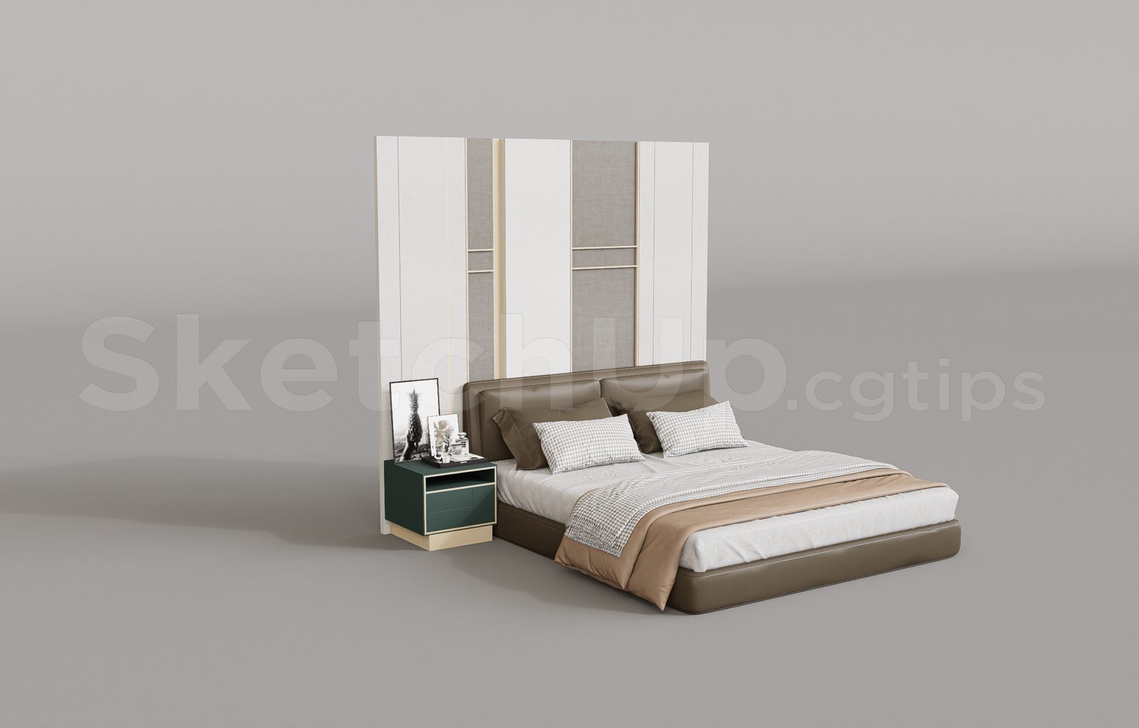 14653. Free Sketchup Bed Model Download - Sketchup Models For Free Download