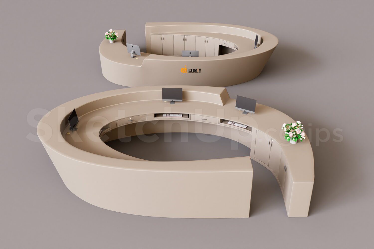 11983. Free Sketchup Reception Desk Model Download