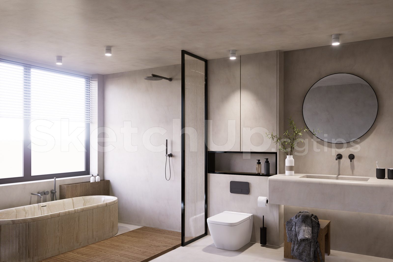 14950. Free Sketchup Bathroom Model Download