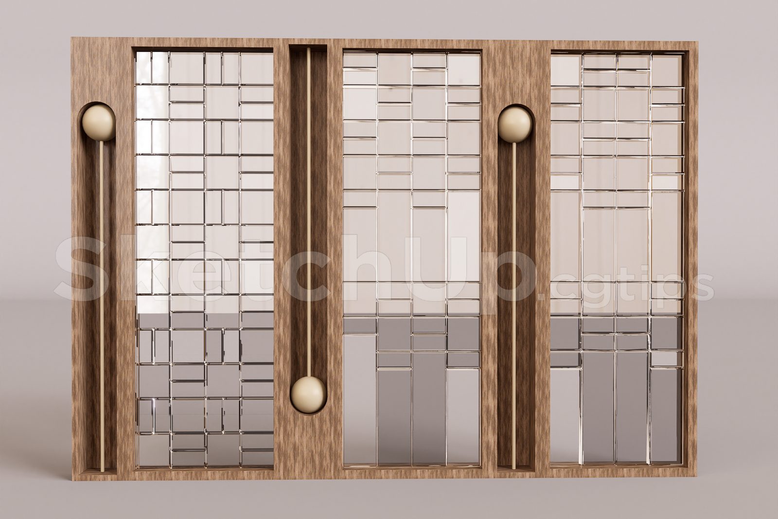 15280. Free Sketchup Glass Brick Model Download