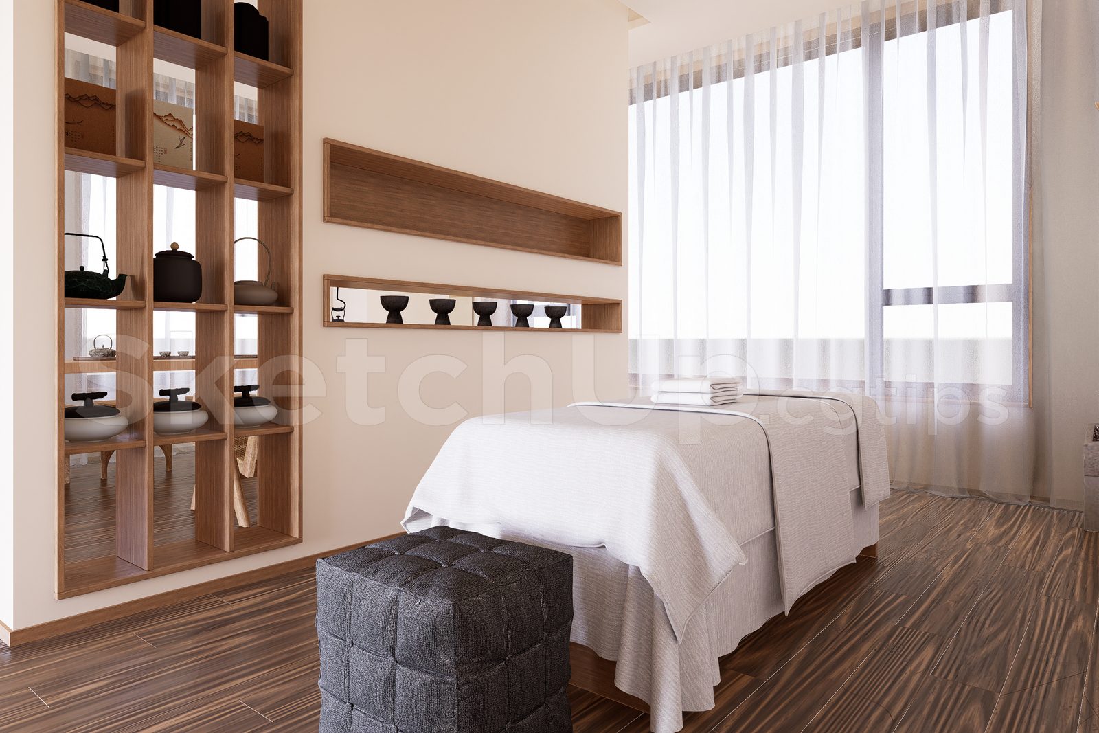 15531. Free Sketchup Spa Interior Model Download (1)