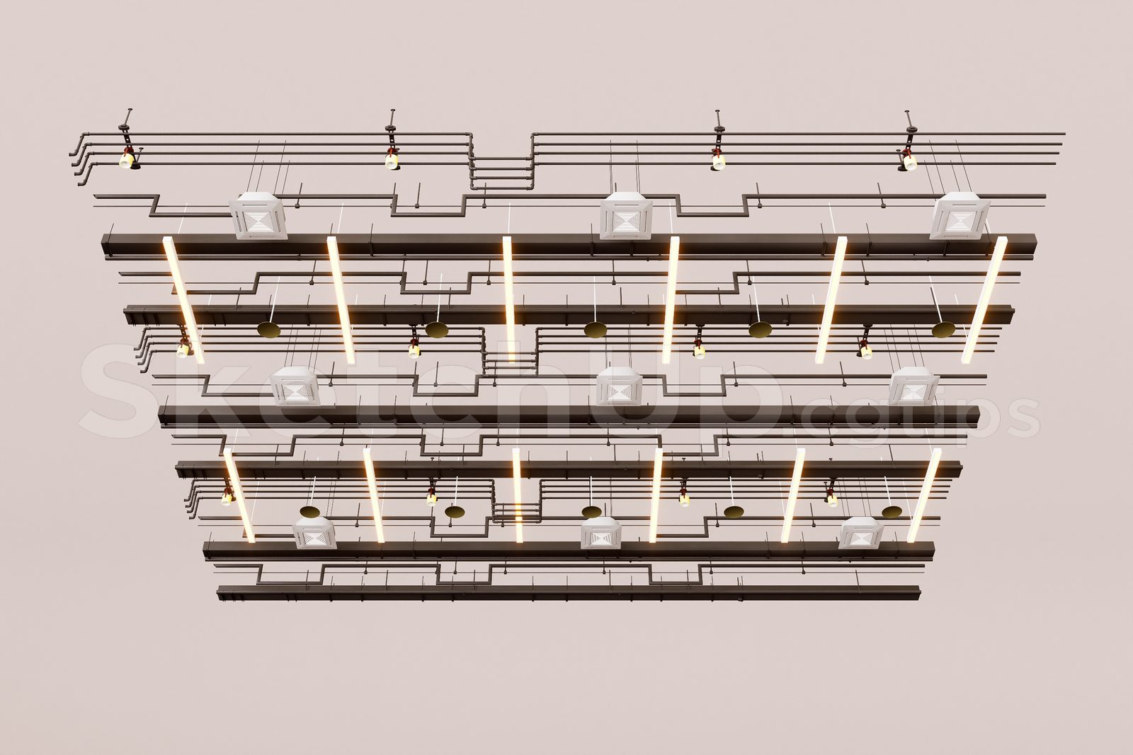 15580. Free Sketchup Technical Ceiling (trần Kỹ Thuật) Models Download (2)